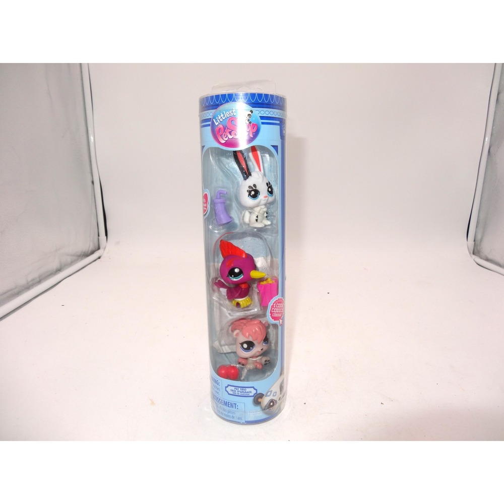 Littlest Pet Shop Park Pets Trio LPS #99 Woodpecker 100 Rabbit 101 Squirrel New